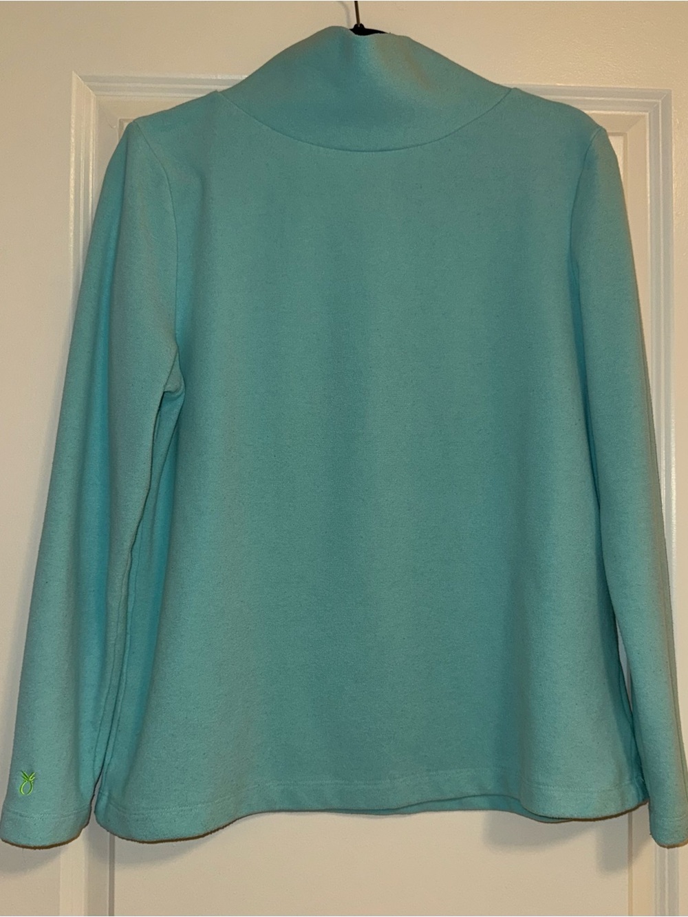 Dudley Stephens Women's Terry Fleece Mint Green Greenpoint Turtleneck